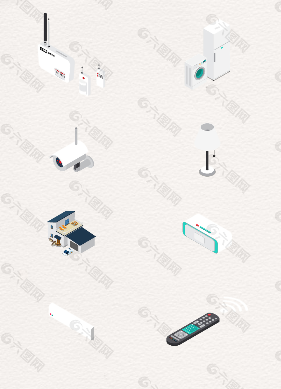 手繪智能家電設(shè)計元素