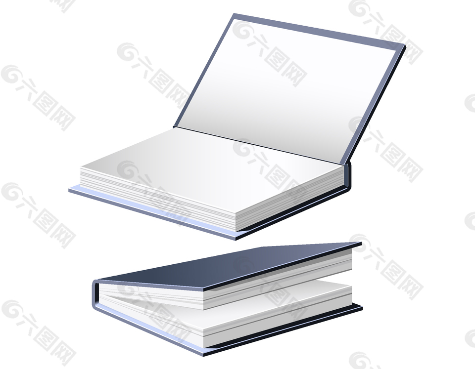 卡通質感厚重筆記本元素