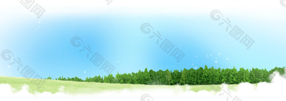 藍(lán)色小清新banner背景
