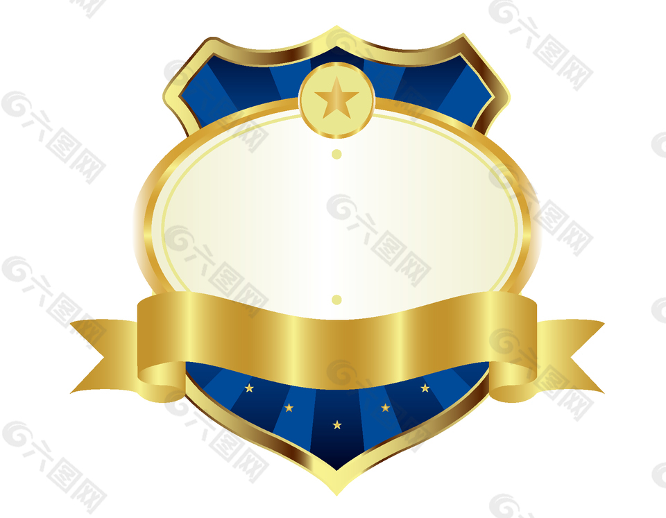 矢量金色丝带元素