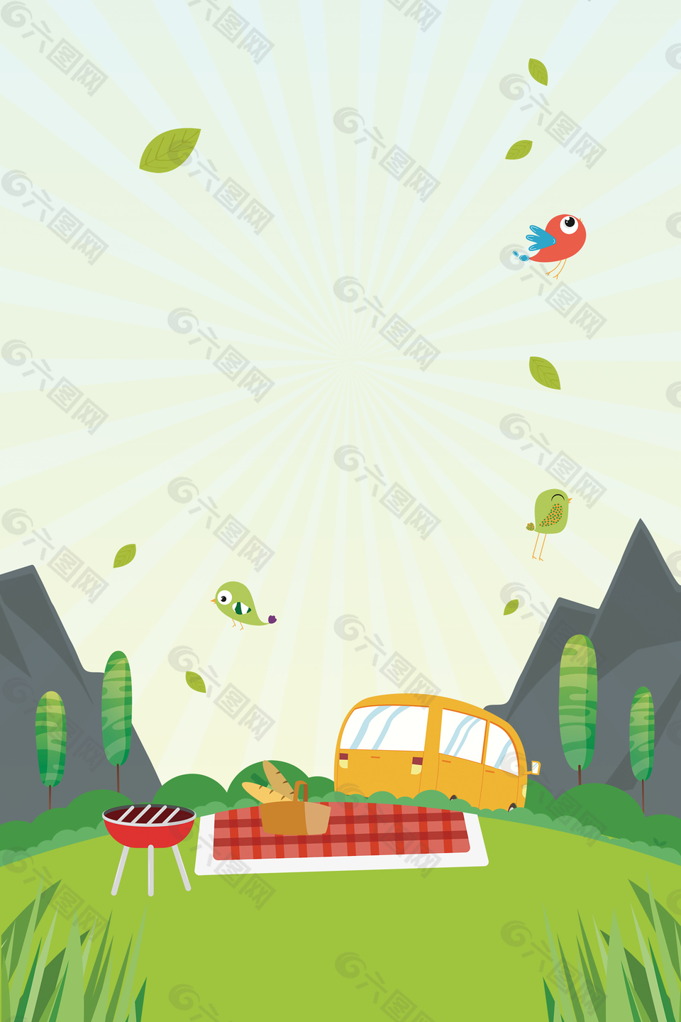 簡(jiǎn)約戶外野外訓(xùn)練營(yíng)背景