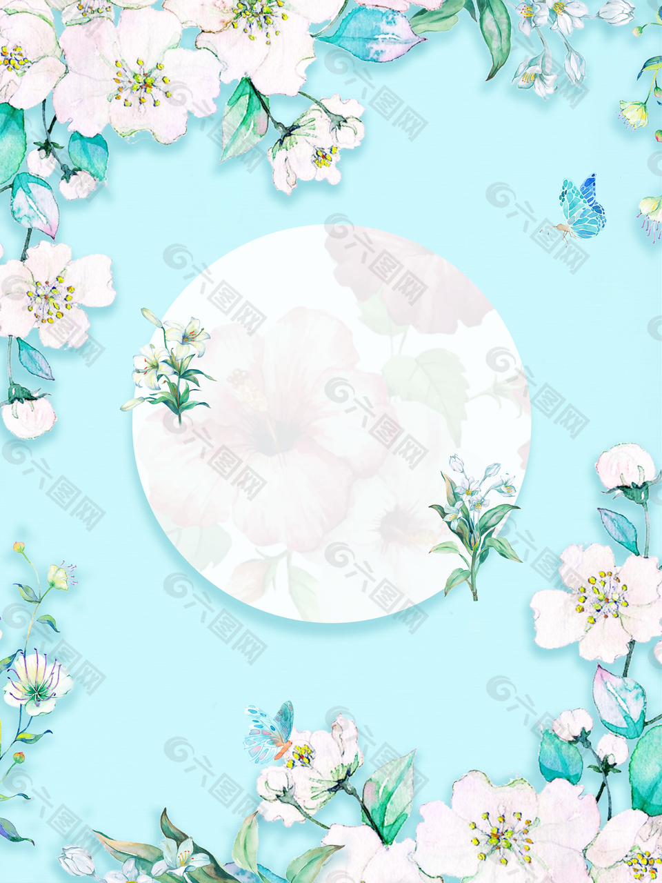 清新夏季促銷(xiāo)背景素材