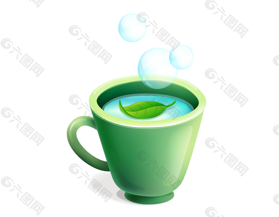 一杯茶矢量素材