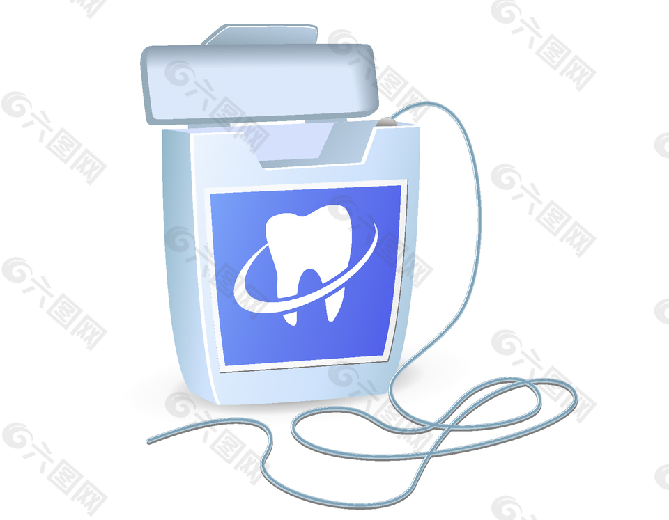 卡通美白牙齒牙膏矢量元素