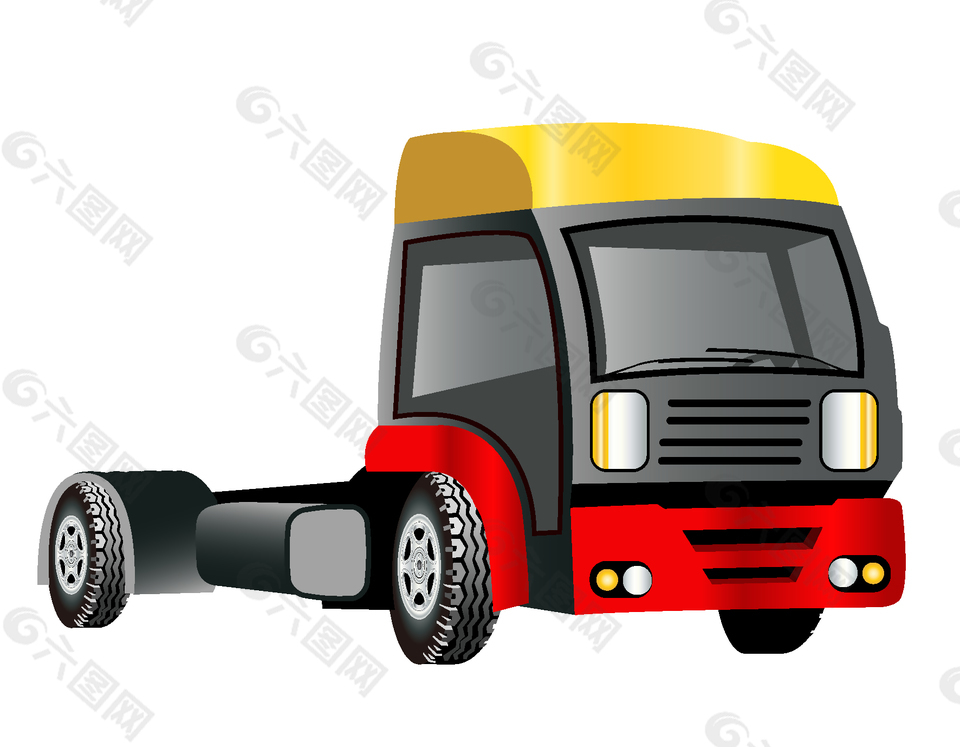 卡通大型貨車卡車元素