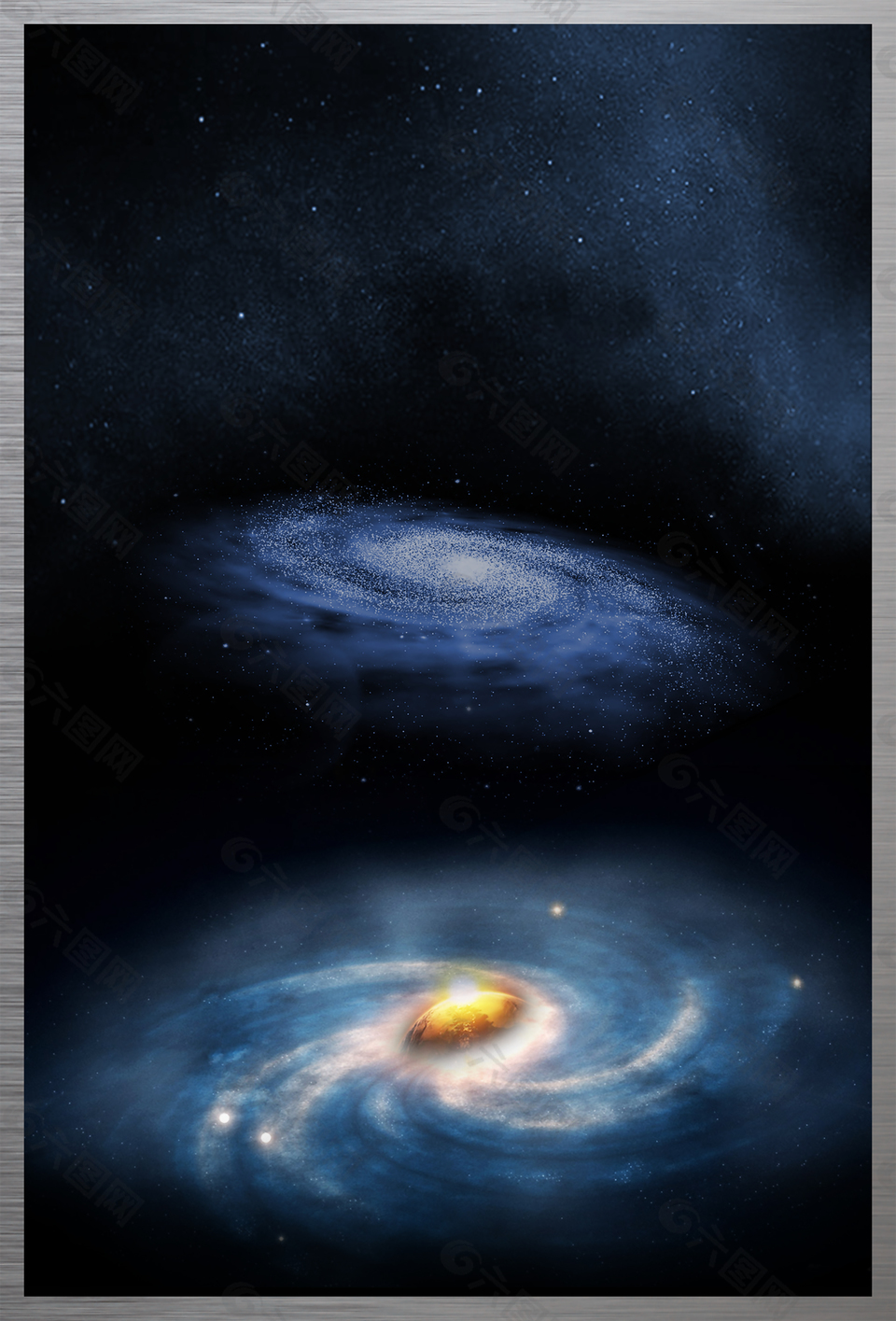 蓝色星空科技背景