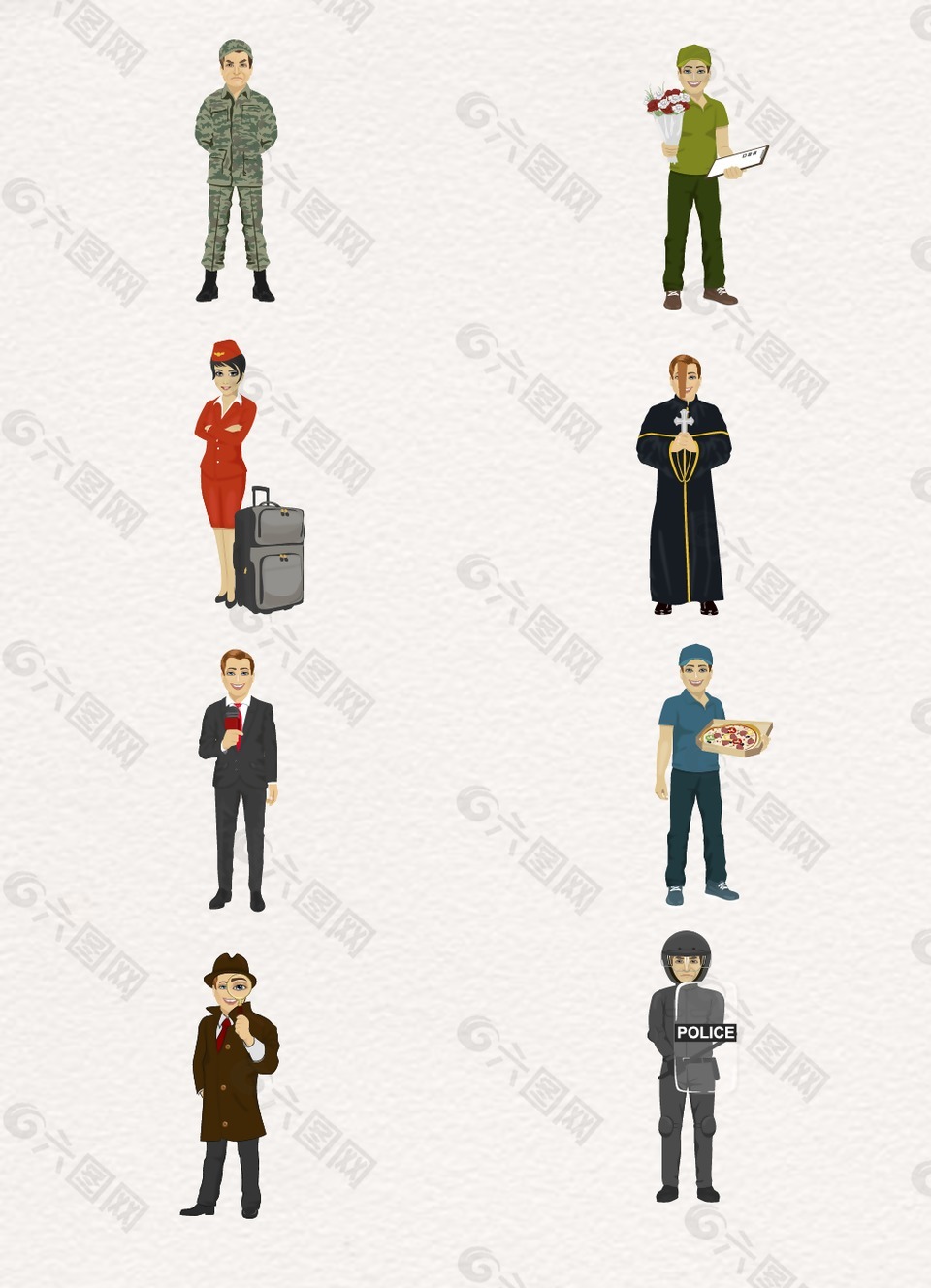 職業人物設計圖案