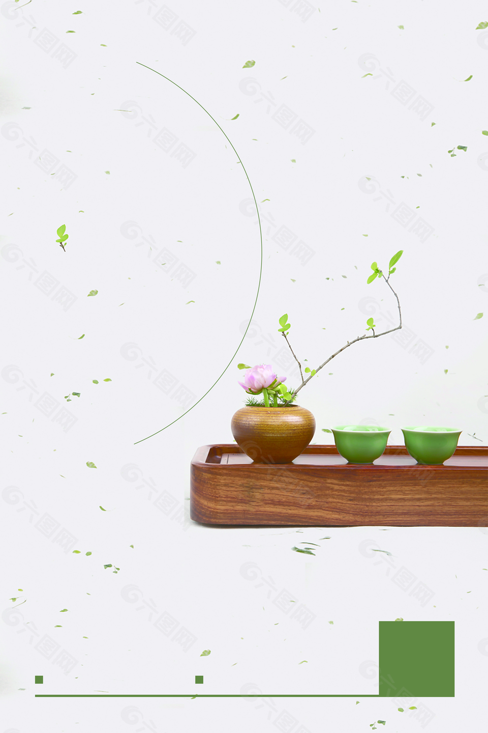 精美簡(jiǎn)約中國(guó)風(fēng)陶瓷海報(bào)背景素材