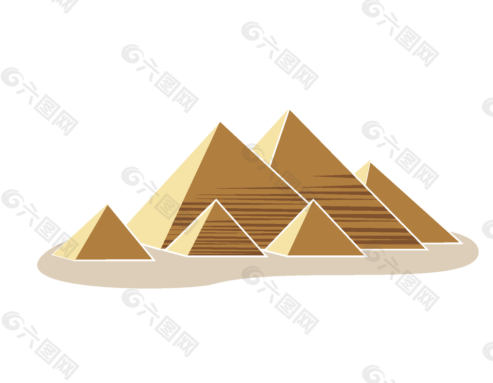 卡通埃及金字塔元素