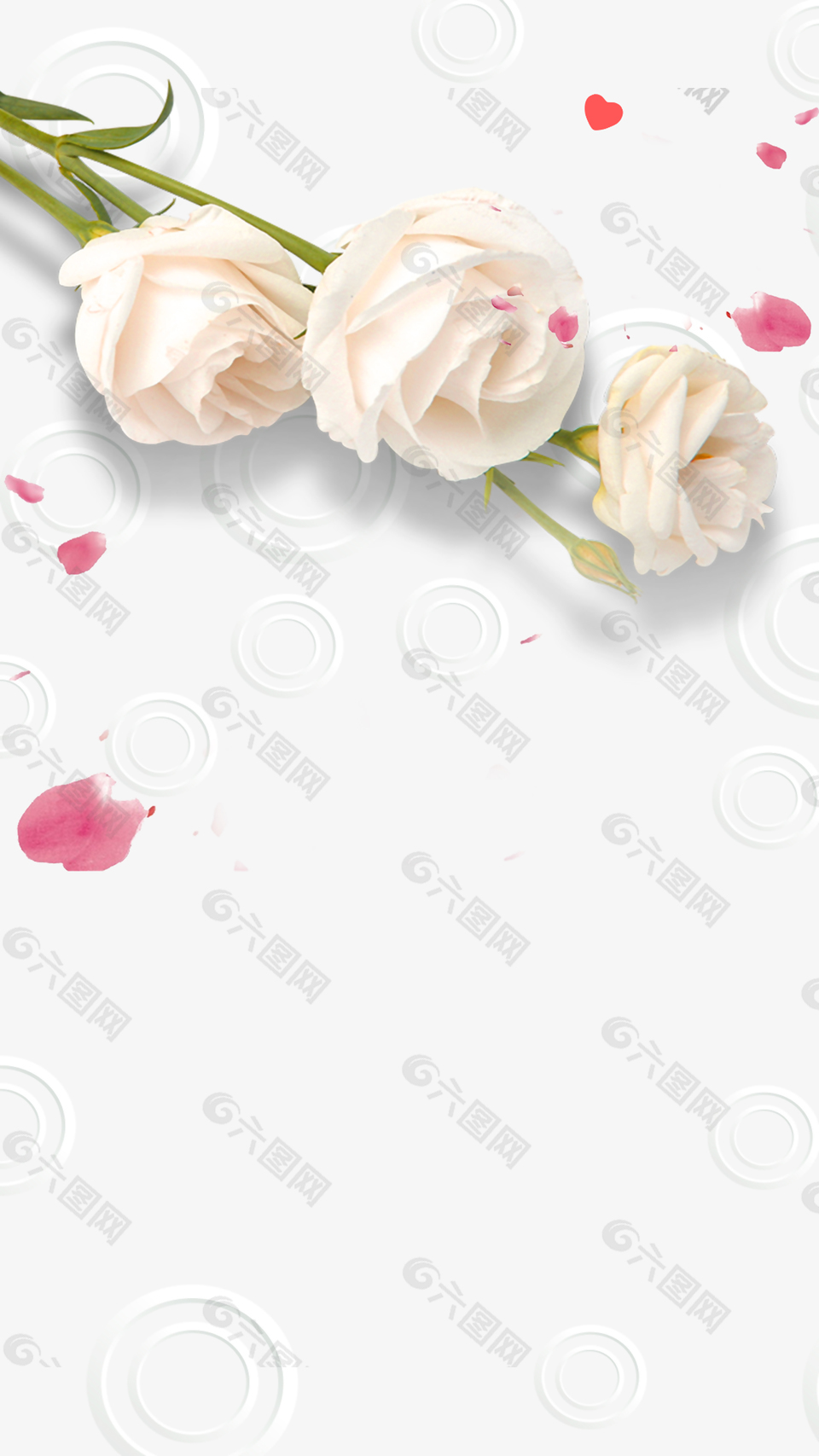 灰色玫瑰浪漫七夕情人節(jié)背景