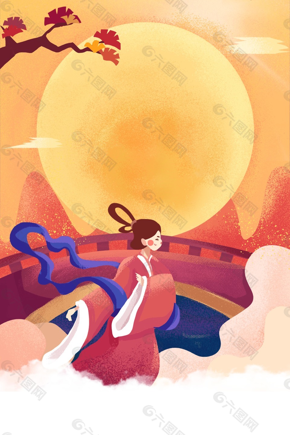 傳統(tǒng)節(jié)日七夕情人節(jié)海報(bào)背景