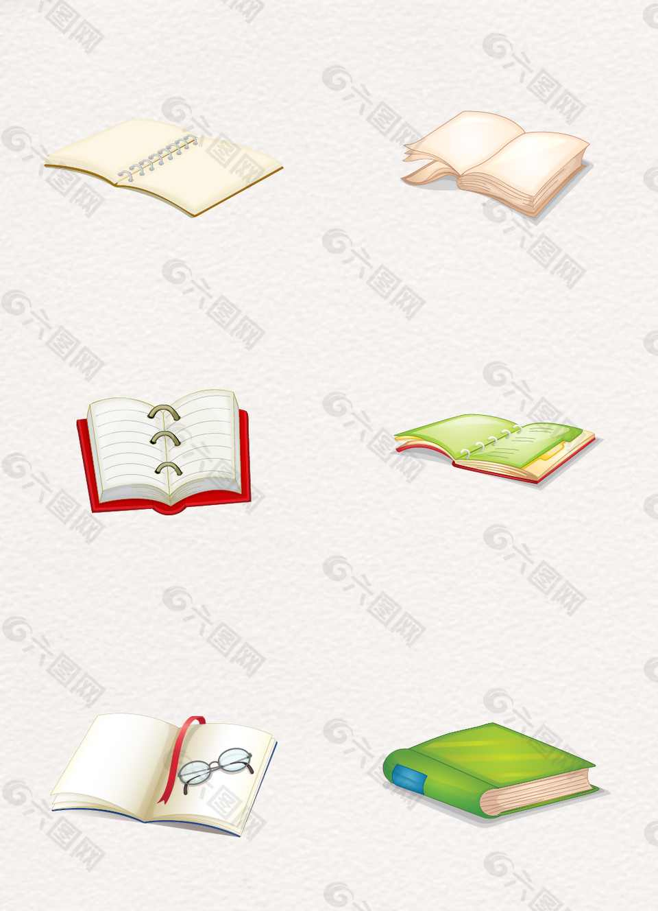 卡通書本國際兒童讀書日書籍元素