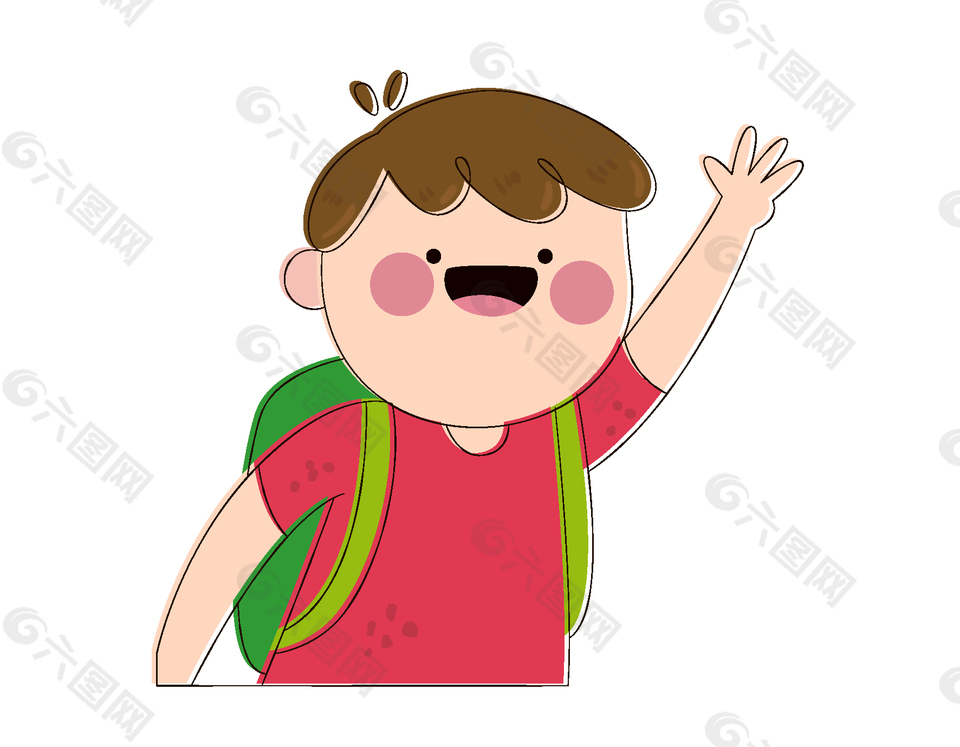 卡通可愛男孩元素