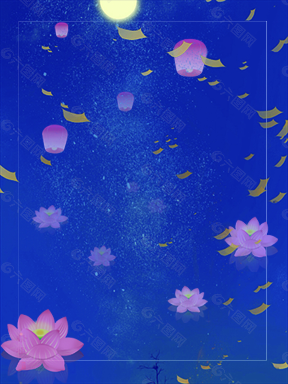 簡(jiǎn)約中國(guó)風(fēng)中元節(jié)鬼節(jié)背景