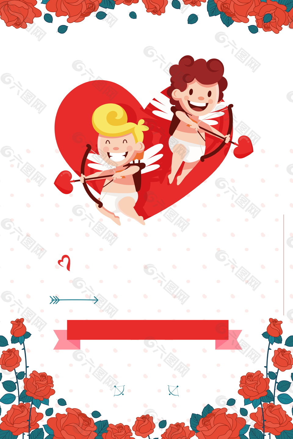 可愛(ài)丘比特廣告背景