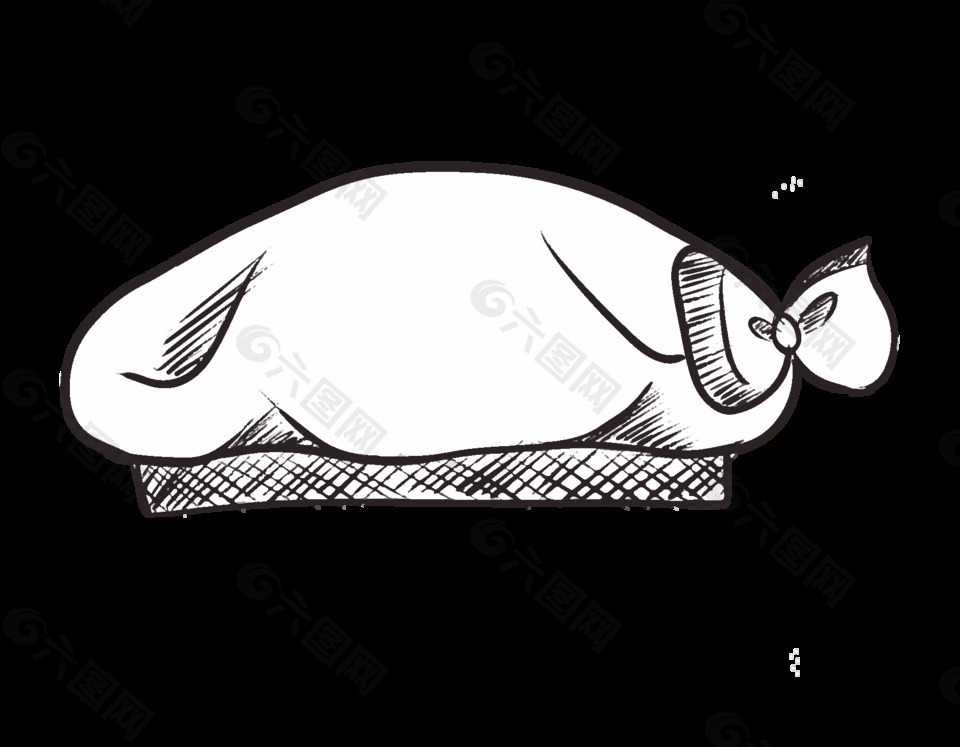 卡通簡約線條布袋元素
