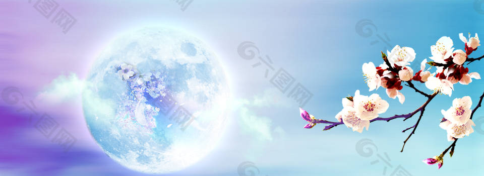 中秋浪漫banner背景