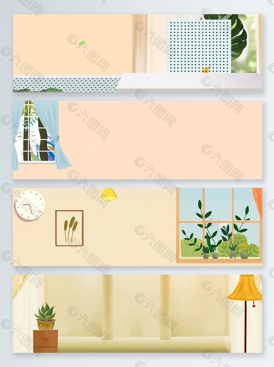 卡通手繪插畫(huà)風(fēng)格banner背景