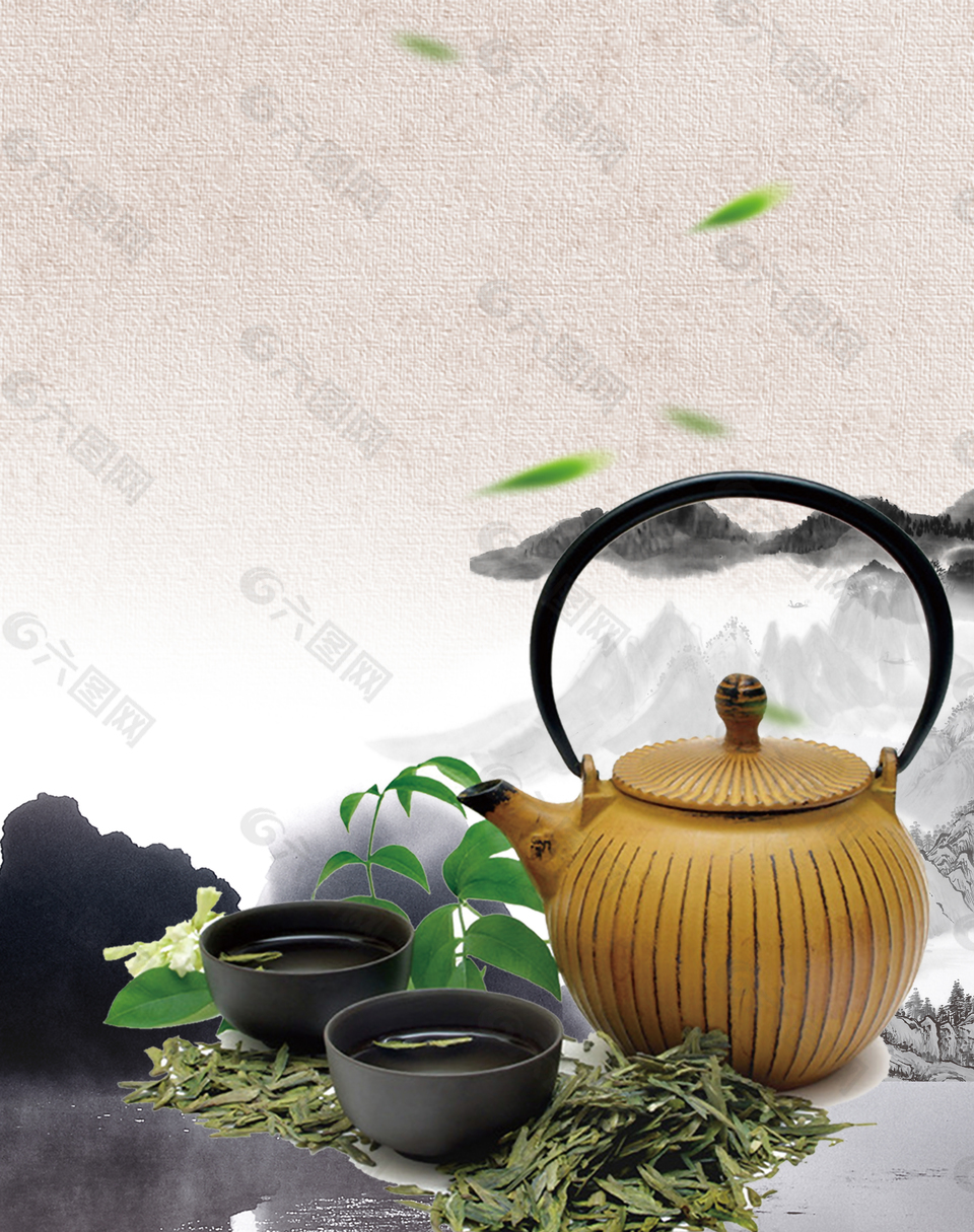 中國風(fēng)茶葉背景素材