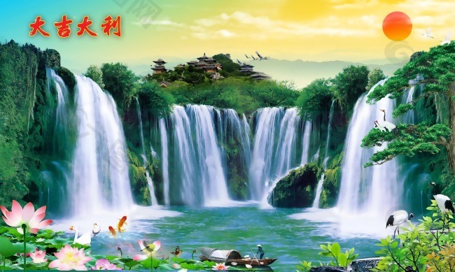 客廳山水畫.