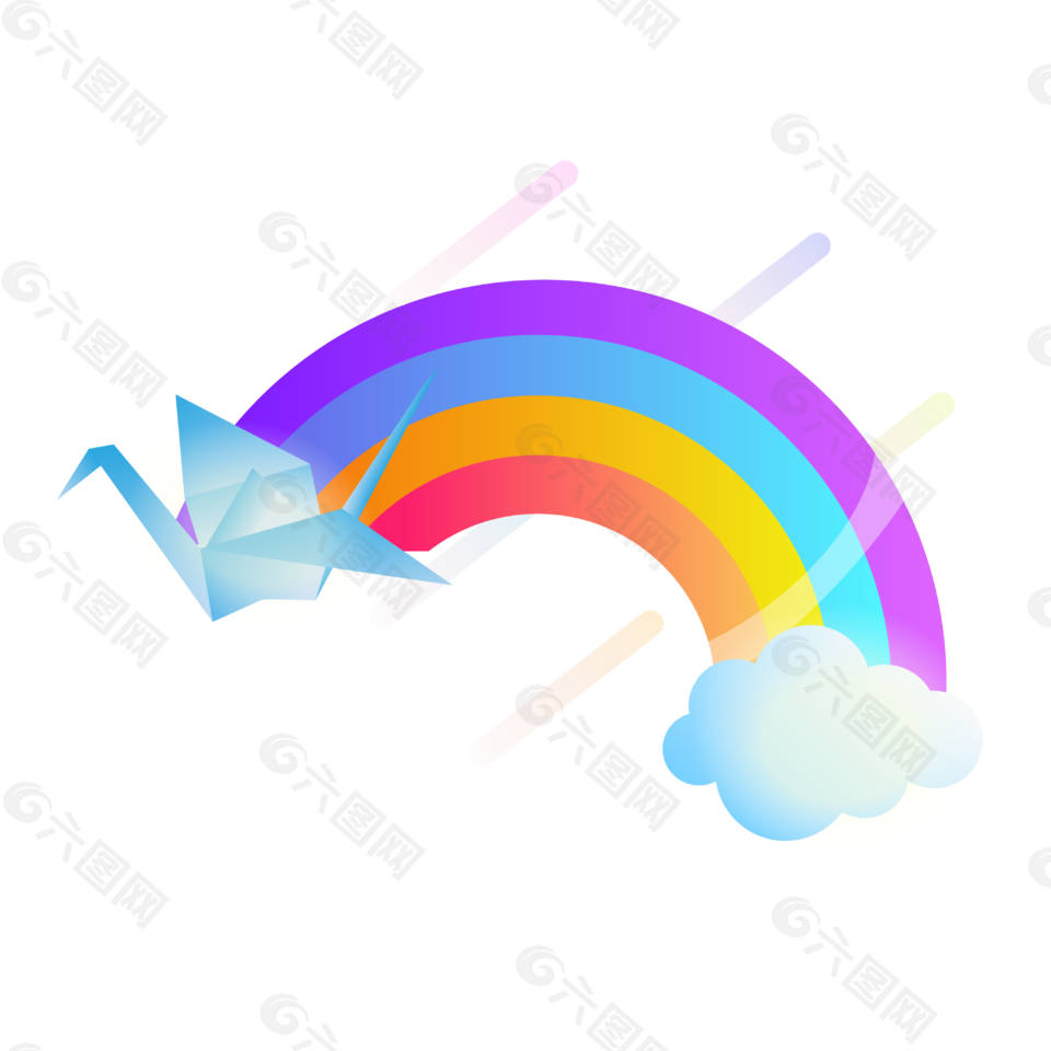 卡通彩虹