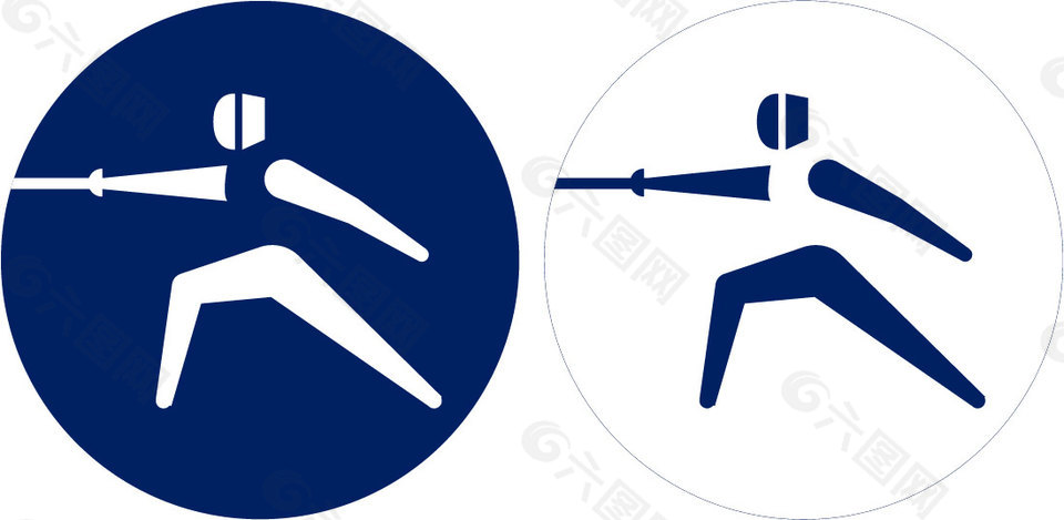 2020奧運會運動項目圖標之擊劍