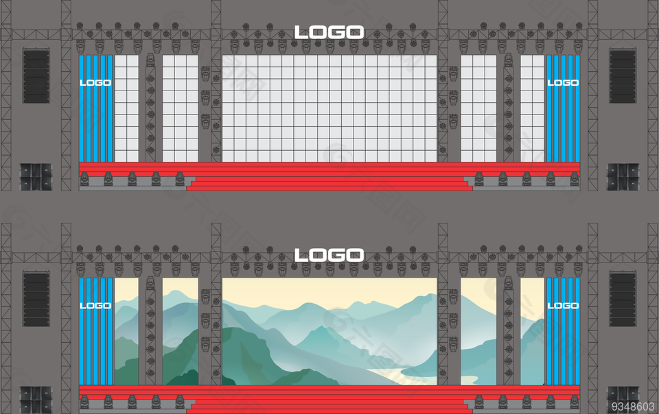 舞臺(tái)3D模型 stage design