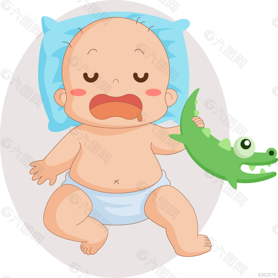 卡通 幼兒 寶寶 可愛 睡覺