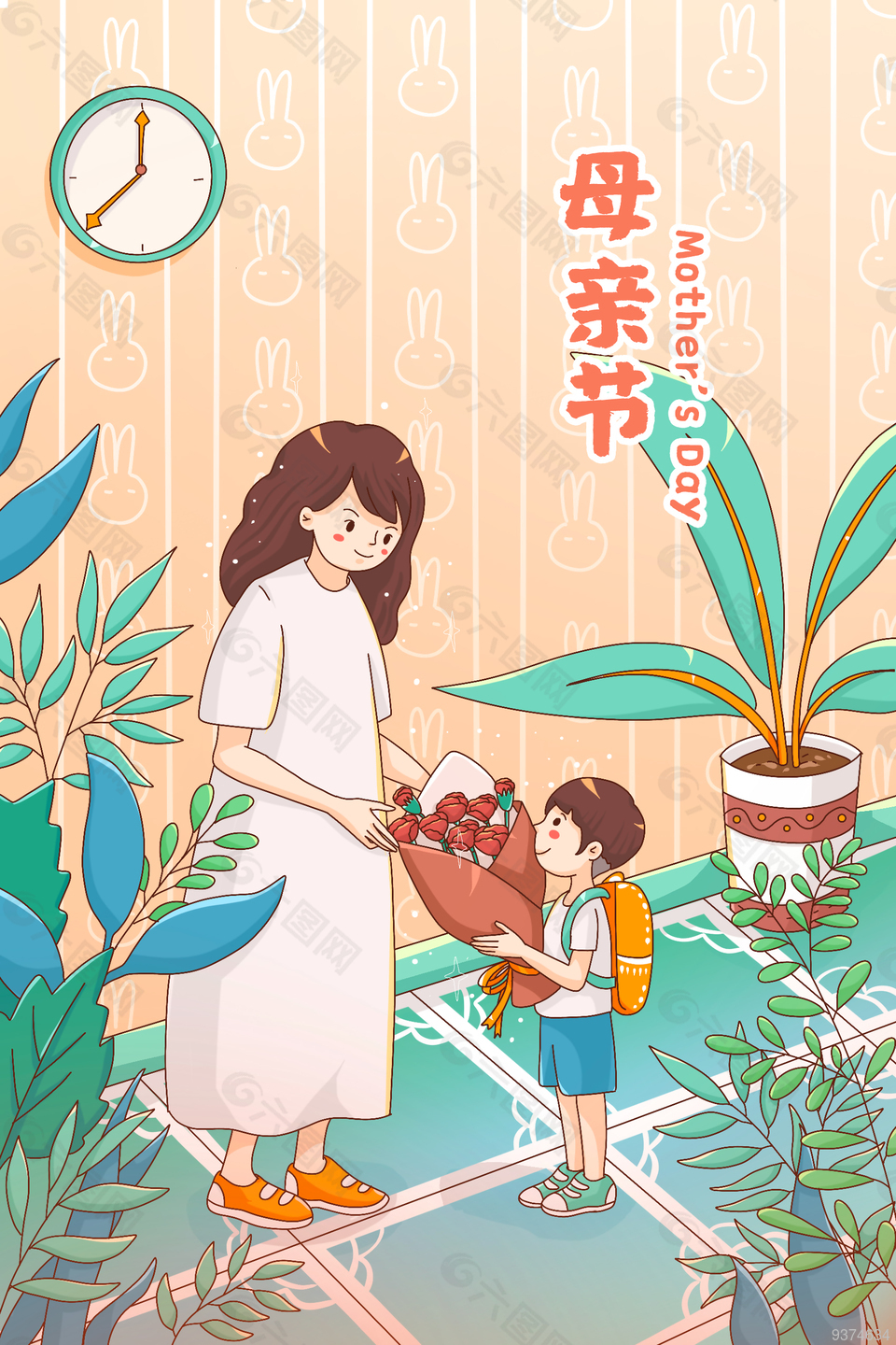 母親節(jié)插畫背景