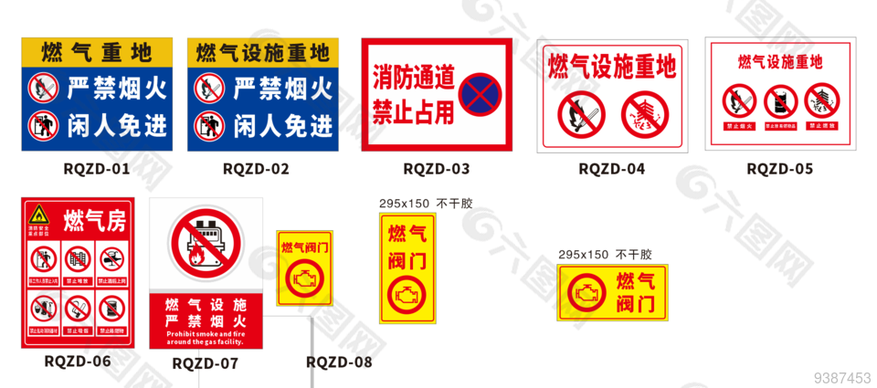 燃氣重地閑人免進標志設計