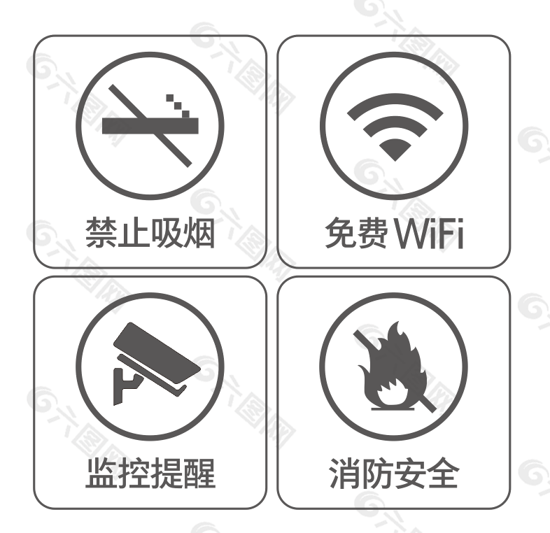 常用標識提醒牌