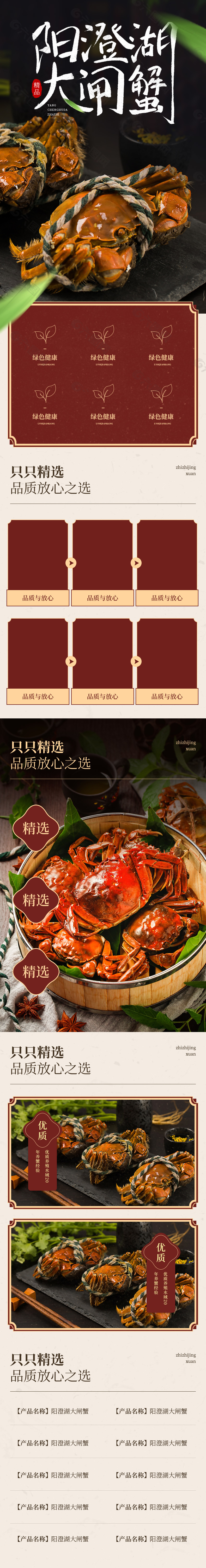 陽(yáng)澄湖大閘蟹淘寶生鮮產(chǎn)品描述界面設(shè)計(jì)