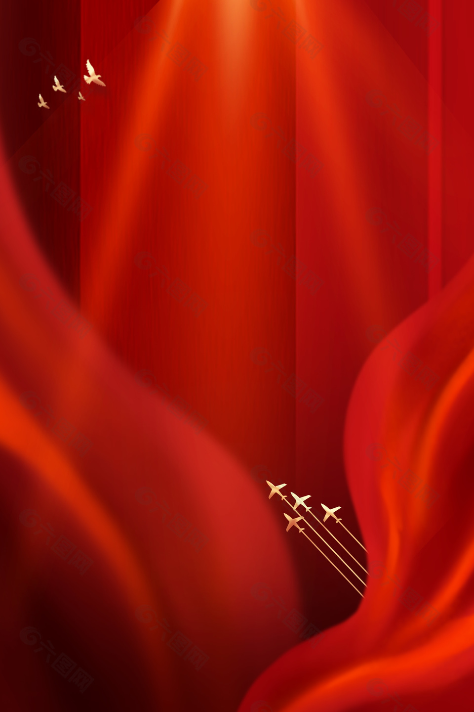 絲綢質感紅色大氣國慶背景素材