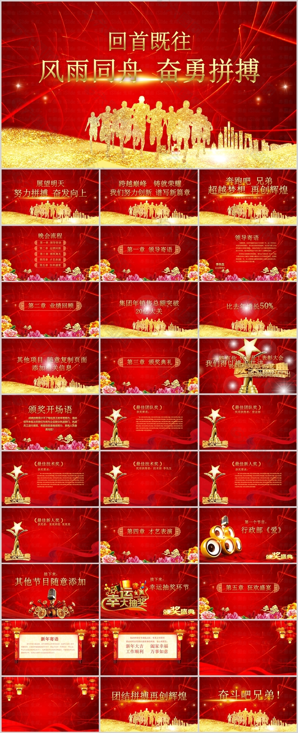 風(fēng)雨同舟年終盛典晚會(huì)匯報(bào)PPT模板