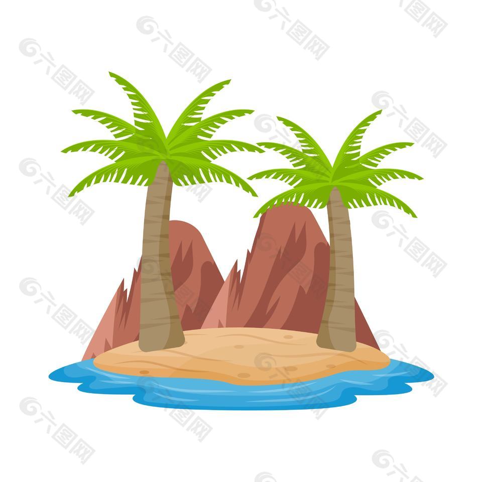 海邊度假小島風景