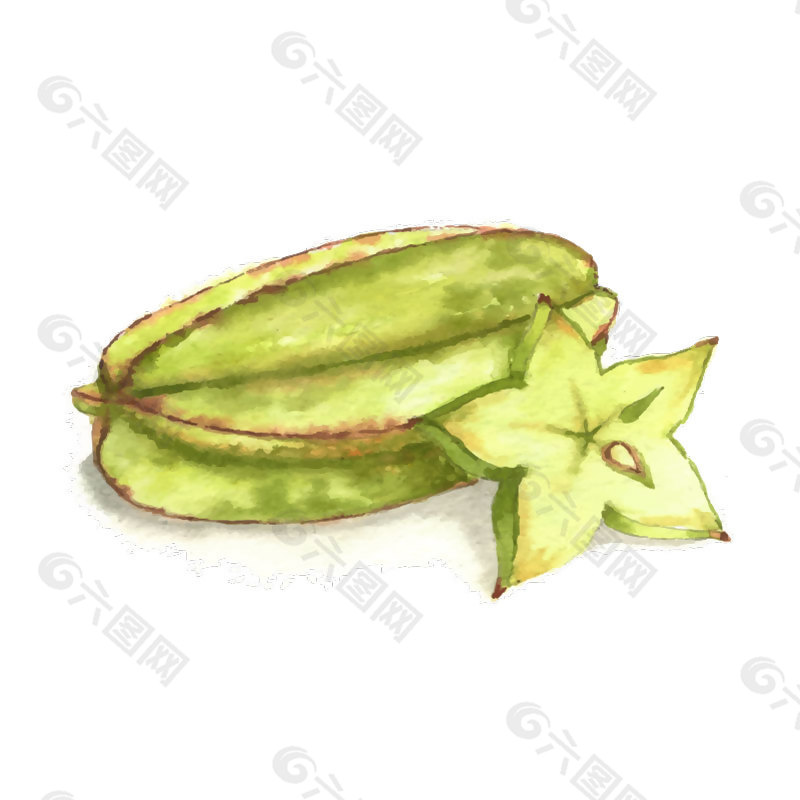 新鮮楊桃插畫