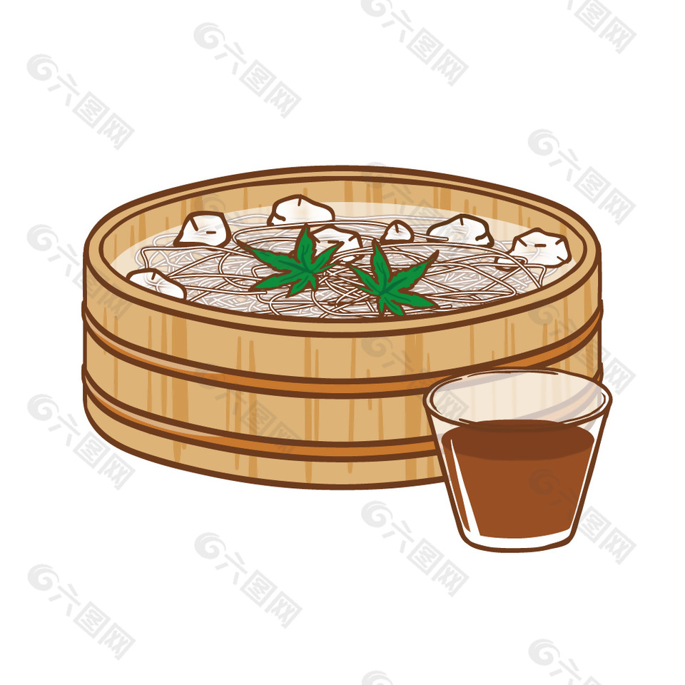 日式清水面插畫