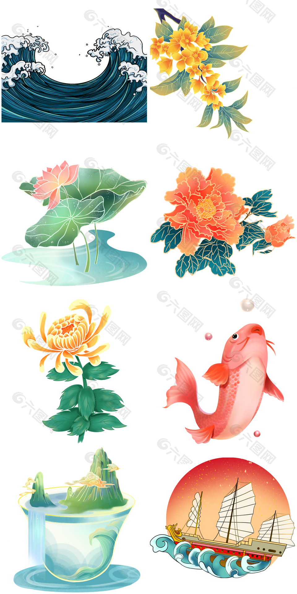 手繪國風(fēng)重陽節(jié)主題插畫裝飾設(shè)計(jì)