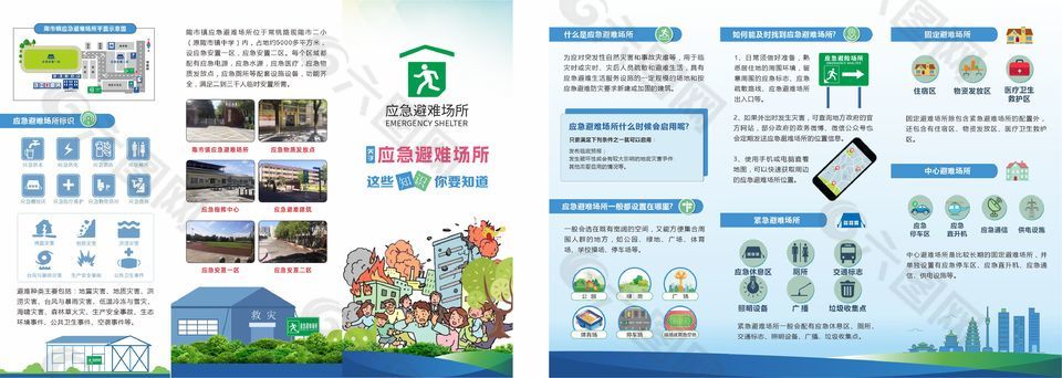 應急避難場所知識宣傳三折頁
