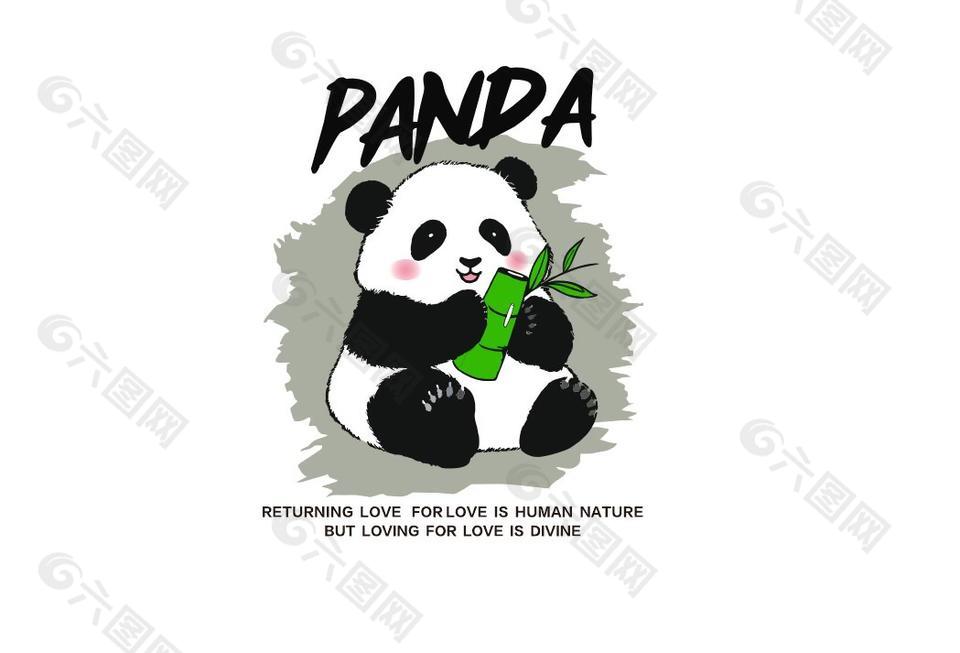 可愛卡通風熊貓主題圖標設計