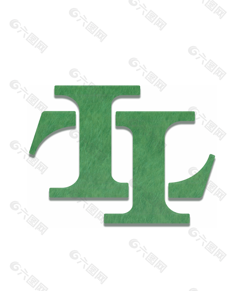 綠色簡約毛氈質(zhì)感創(chuàng)意logo設(shè)計