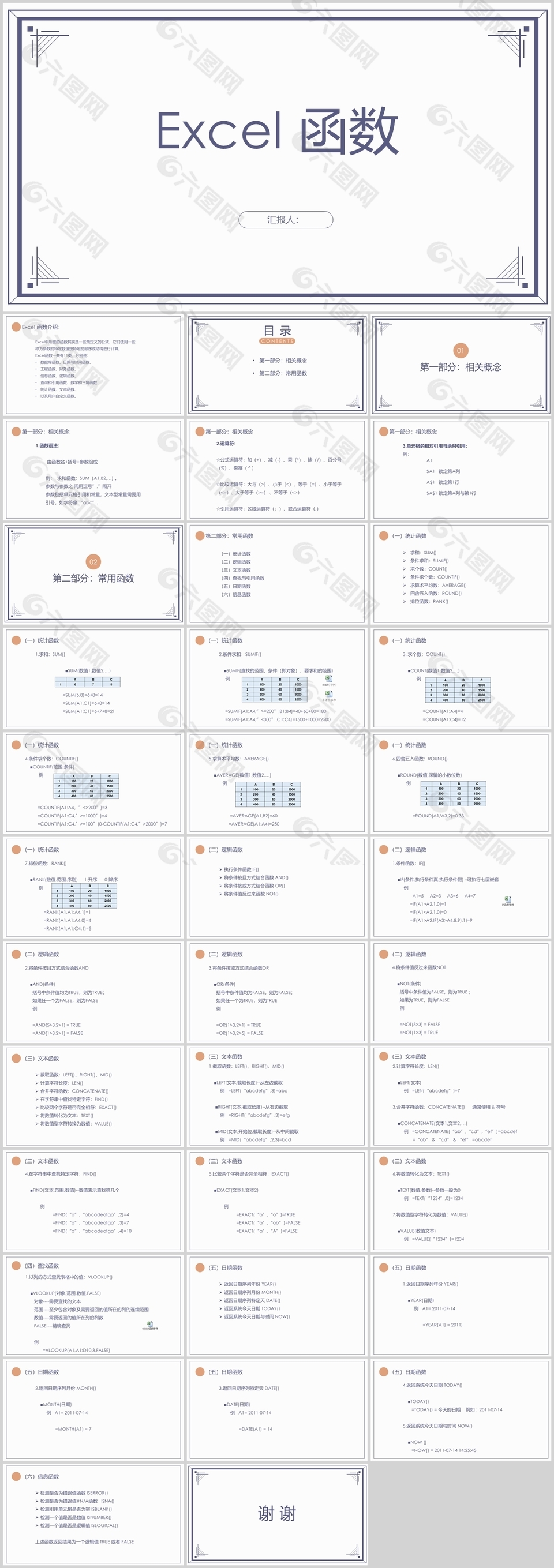 藍紫色簡約風Excel函數(shù)培訓課件