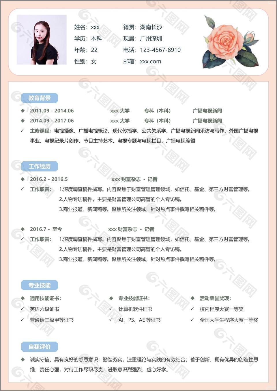 記者星探簡歷