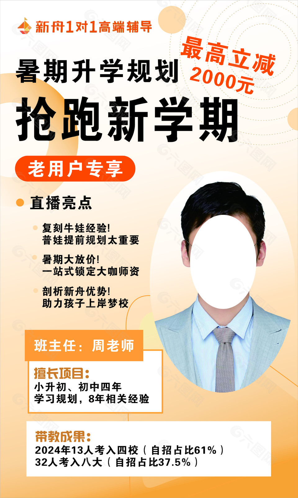 暑假升學(xué)規(guī)劃輔導(dǎo)招生活動(dòng)海報(bào)