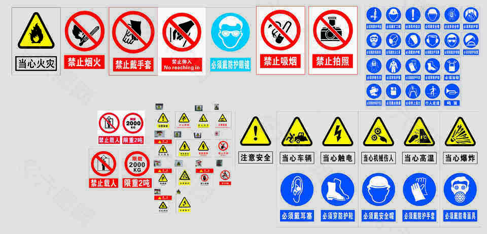 各類安全警示標志集合