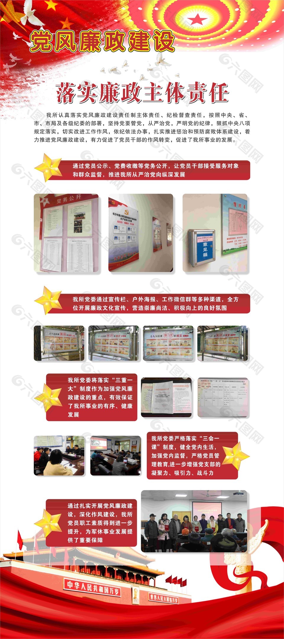 落實(shí)廉政主題責(zé)任展板