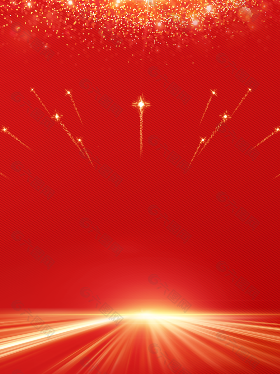 中國(guó)風(fēng)紅色炫彩光芒背景 設(shè)計(jì)