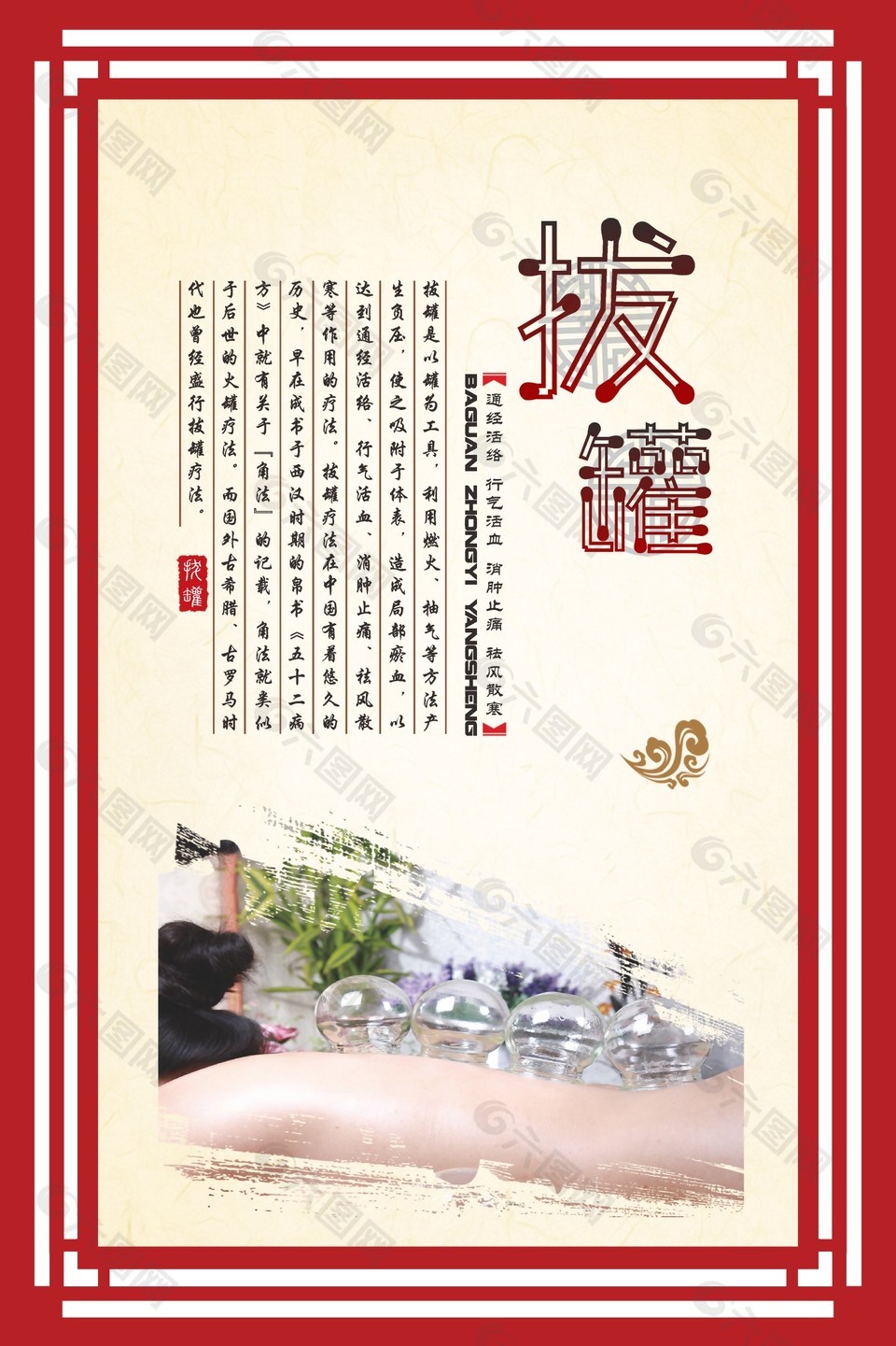 拔罐療法中醫(yī)養(yǎng)生海報設(shè)計