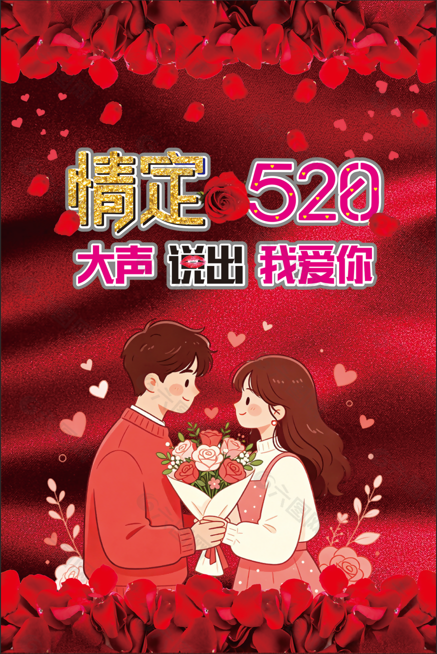 浪漫情人節(jié)520告白日節(jié)日海報(bào)設(shè)計(jì)