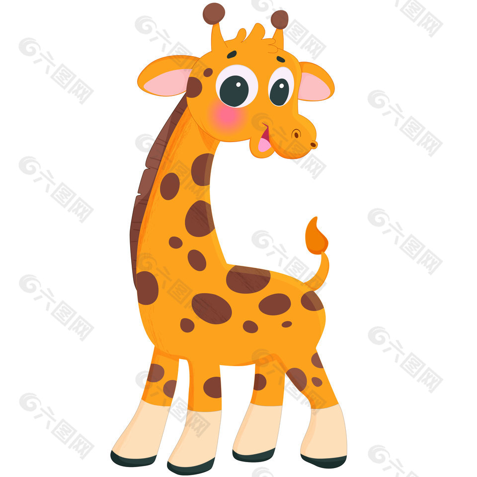 可愛(ài)卡通Q版長(zhǎng)頸鹿插畫(huà)設(shè)計(jì)